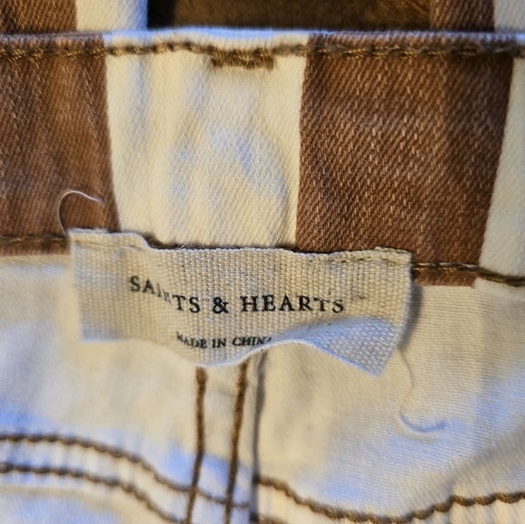 Saints And Hearts Striped Flare Jeans - Picture 13 of 15